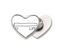 Life Energy Progress Bar Hundredth Newborn Baby Heart Metal Pin Brooch Clip Love