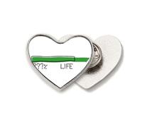 Life Energy Progress Bar Percent Unknown Future Immortality Heart Metal Pin Brooch Clip Love