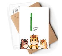 Life Energy Progress Bar Percent Unknown Future Immortality Postcards Envelopes Cards Mailing Year Horse