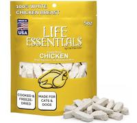 LIFE ESSENTIALS BY CAT-MAN-DOO All Natural Freeze Dried Chicken for Dogs & Cats - No Fillers, Preservatives, or Additives - Grain Free Tasty Treat - 5 Oz Bag - Made in USA