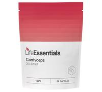 Life Essentials Cordyceps Mushroom Supplements - 400mg Cordyceps Extract Capsules (60) - 20:1 Concentrated Formula