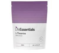 Life Essentials L-Theanine 200mg Supplement - 120 Vegan Capsules for Stress Relief & Calm Focus - Premium Quality Natural Amino Acid for Relaxation, Brain Power & Mental Clarity