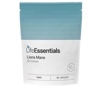 Life Essentials Lions Mane Mushroom - High Strength Lions Mane 8000mg (400mg 20:1 Extract), 60 Premium Nootropic Supplement Capsules for Cognitive Support and Brain Function