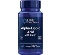 Life Extension, Alpha Lipoic Acid with Biotin, High Dose, 60 Capsules, Lab-Tested, Gluten Free, Vegetarian, Soy Free, GMO Free