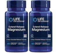 Life Extension, Extend-Release Magnesium, 250mg, 60 Vegan Capsules, Laboratory-Tested, Gluten-Free, Vegetarian, SOYA-Free, Non-GMO (Pack of 2)