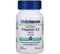 Life Extension, Low Dose Vitamin K2 (MK-7), 45 mcg, 90 Softgels