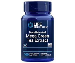 Life Extension, Mega Green Tea Extract, 725mg, Decaffeinated, 100 Vegan Capsules, Lab-Tested, Vegetarian, Gluten-Free, Soy-Free, Non-GMO