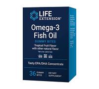 Life Extension Omega-3 Fish Oil Gummy Bites, EPA DHA Fatty acids, High-dose EPA DHA Support in a Delicious chewable Form, Non-GMO, Gluten Free, 36 Gummy Bites