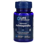 Life Extension Optimized Ashwagandha 60 Capsules Stress Relief