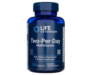 Life Extension Two-Per-Day Multivitamin 120 Tablets Men/Women Vitamins, Minerals