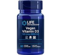 Life Extension, Vegan Vitamin D3, 5000 IU (125mcg), from Algae, Depot, 1 Capsule Every 5 Days, 60 Vegan Capsules, Vegetarian, Gluten-Free, SOYA-Free, GMO-Free