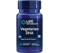 Life Extension, Vegetarian DHA, Algae Oil (Schizochytrium), 30 Vegan Softgels, Gluten-Free, Vegetarian, SOYA-Free, GMO-Free
