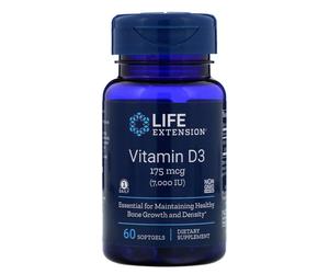 Life Extension, Vitamin D3, 175 mcg (7,000 IU), 60 Softgels