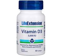 Life Extension, Vitamin D3, 5,000 IU, 60 Softgels
