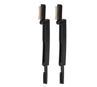 life Folding Eyelash Comb,2 Pcs Stainless Steel Teeth Eyebrow Comb Eye Lashes Separator Mascara Shaper Brush Makeup Brush Beauty Tool Folding Eye Lash Brow Comb