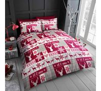 Life From Coloroll Winter Patchwork Christmas Duvet Set Assorted Sizes