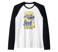Life Gave Me Lemons But Jesus Makes Lemonade Faith Raglan Baseball Tee