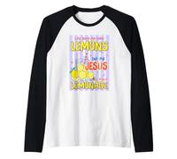 Life Gave Me Lemons Jesus Makes Lemonade Faith Raglan Baseball Tee