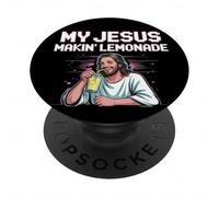 Life Gave Me Some Lemons But Jesus Making Lemonade Funny PopSockets Adhesive PopGrip