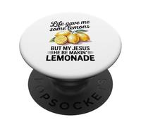 Life Gave Me Some Lemons But My Jesus Christian Lemonade PopSockets Adhesive PopGrip