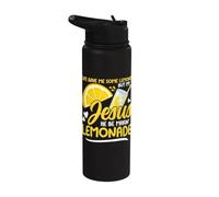 Life Gave Me Some Lemons But My Jesus He Be Makin Lemonade Stainless Steel Insulated Water Bottle