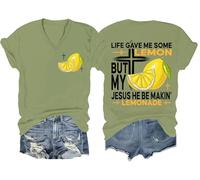 Life Gave Me Some Lemons But My Jesus He Be Making Lemonade Shirt Jesus Made Lemonade Faith Positive T-Shirts