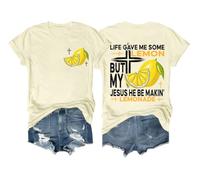 Life Gave Me Some Lemons But My Jesus He Be Making Lemonade Shirt Jesus Made Lemonade Faith Positive T-Shirts