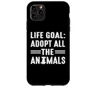 Life goal adopt all animals for dog dad or dog mom Case for iPhone 11 Pro Max
