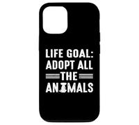 Life goal adopt all animals for dog dad or dog mom Case for iPhone 12/12 Pro
