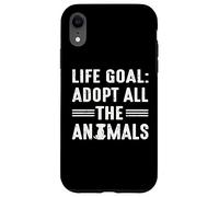 Life goal adopt all animals for dog dad or dog mom Case for iPhone XR