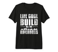 Life Goal Build All Model Train Model Railroad Train Hobby Premium T-Shirt