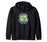 Life Goal Cruise All The Oceans Funny Cruising Vacation Zip Hoodie