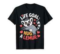 Life Goal Hug A Lemur Design Cute Lemurs Kids Boys Girls T-Shirt