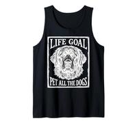 Life Goal Pet All The Dogs | Funny Dog Lover Tank Top
