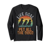 Life Goal Pet All The Dogs Funny Essential Long Sleeve T-Shirt