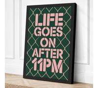 Life Goes On After 11PM Canvas Wall Art Print 30x20 Inch (76 x 51 cm)