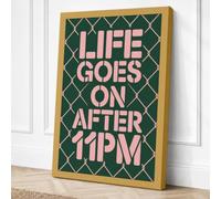 Life Goes On After 11PM Canvas Wall Art Print 30x20 Inch (76 x 51 cm)