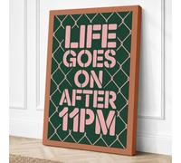 Life Goes On After 11PM Canvas Wall Art Print 30x20 Inch (76 x 51 cm)