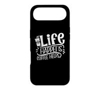 Life Happens Coffee Helps Caffeine Addict Funny Case for iPhone Air