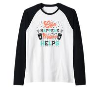 Life Happens, Coffee Helps Raglan Baseball Tee