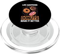 Life Happens Donuts Make It Better Funny Donut PopSockets PopGrip for MagSafe
