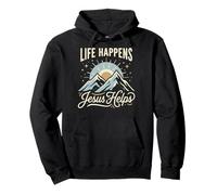 Life Happens Jesus Helps Pullover Hoodie