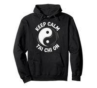 Life Happens Keep Calm Tai Chi On Martial Arts Yin & Yang Pullover Hoodie