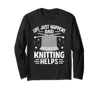 Life Happens Knitting Helps Long Sleeve T-Shirt