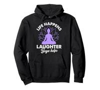 Life Happens Laughter Yoga Design Pullover Hoodie