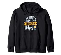 Life Happens - Mimosa Helps Zip Hoodie
