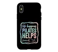 Life Happens Pilates Helps Fitness Workout Humor Case for iPhone X/XS