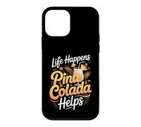 Life Happens Pina Colada Helps Cocktail Tropical Rum Case for iPhone 12 mini