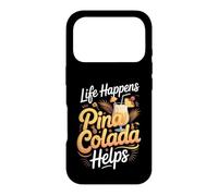 Life Happens Pina Colada Helps Cocktail Tropical Rum Case for iPhone 17 Pro