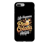 Life Happens Pina Colada Helps Cocktail Tropical Rum Case for iPhone 7 Plus/8 Plus